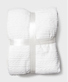 GEMO Plaid en velours et sherpa blanc standard