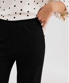 pantalon large en maille ajouree femme noir standard pantalonsJ200601_2