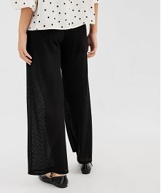 pantalon large en maille ajouree femme noir standard pantalonsJ200601_3