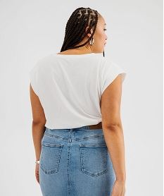 tee-shirt a manches ultra-courtes avec coeur brode femme grande taille beige debardeursJ201601_3