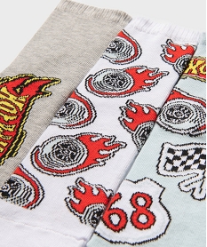 chaussettes tige haute en coton imprime garcon - hotwheels (lot de 3) gris standardJ234501_2