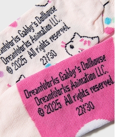 chaussettes courtes a motifs chats fille (lot de 3) - gabby’s dollhouse rose chaussettesJ244901_4