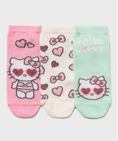 GEMO Chaussettes ultra courtes à motifs fille ( lot de 3) - Hello Kitty rose standard