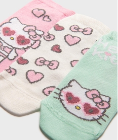 chaussettes ultra courtes a motifs fille ( lot de 3) - hello kitty rose standard chaussettesJ245301_4