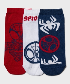 GEMO Chaussettes tige basse imprimées garçon (lot de 3) - Spidy and Amazing friends rouge standard