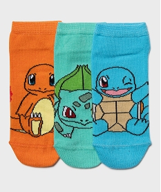 GEMO Chaussettes tige basse imprimées garçon (lot de 3) - Pokémon Orange