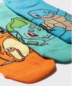 chaussettes tige basse imprimees garcon (lot de 3) - pokemon orangeJ245701_2