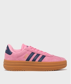GEMO Baskets en cuir avec semelle plateforme VL Court Bold femme - Adidas rose standard