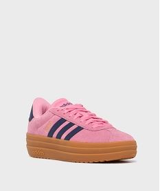 baskets en cuir avec semelle plateforme vl court bold femme - adidas rose standardJ253601_2
