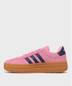 baskets en cuir avec semelle plateforme vl court bold femme - adidas rose standardJ253601_3
