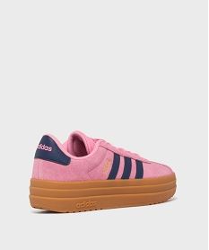 baskets en cuir avec semelle plateforme vl court bold femme - adidas rose standardJ253601_4