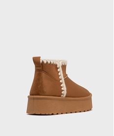 boots fourres sur semelle crantee femme - 5 miles brunJ267501_4