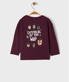 tee-shirt manches longues avec motif poitrine et dos bebe garcon violet standardJ270801_3