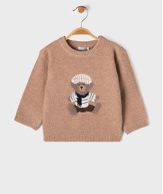 GEMO Pull à motif ourson bébé garçon - LuluCastagnette Brun