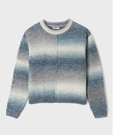 GEMO Pull tie-and-dye en maille douillette fille Bleu