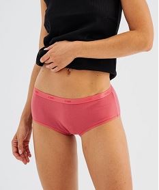 boxers en coton stretch femme - les pockets eco dim (lot de 3) rose standardJ273701_4