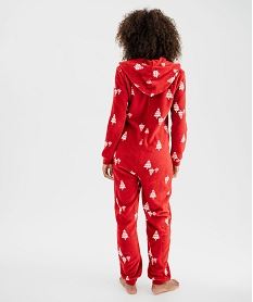 combinaison pyjama en maille douillette special noel femme rouge standard pyjamas ensembles vestesJ274801_4