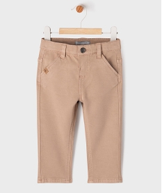 GEMO Pantalon chino en Lyocell et coton stretch bébé garçon - LuluCastagnette Brun