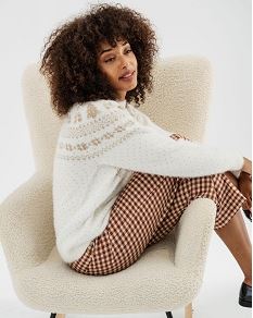 pull jacquard paillete et duveteux special noel beige pullsJ278801_2