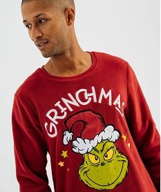 pyjama de noel en velours et polaire imprime le grinch homme rouge standardJ286501_2