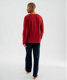 pyjama de noel en velours et polaire imprime le grinch homme rouge standardJ286501_3