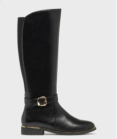 GEMO Bottes avec bride cheville et élastique sur la tige femme - Valentina Baldano noir standard