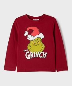 GEMO Tee-shirt manches longues spécial Noël garçon - The Grinch Rouge