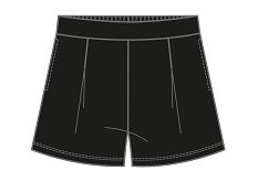 GEMO Short ample en maille épaisse et extensible fille noir standard