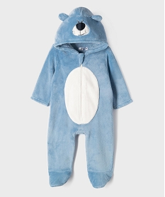 GEMO Combinaison pyjama à capuche motif ours bébé garçon bleu standard