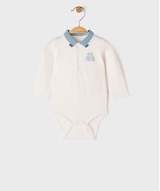 ensemble 2 pieces jean et body bebe garcon - lulucastagnette bleuJ306001_3