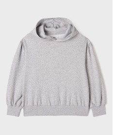 GEMO Sweat à capuche à motifs pois pailletés fille gris standard