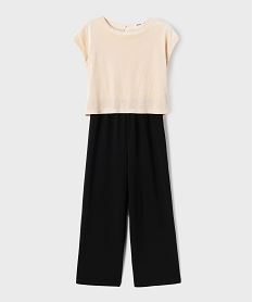 GEMO Combinaison pantalon pailleté effet 2-en-1 fille noir standard