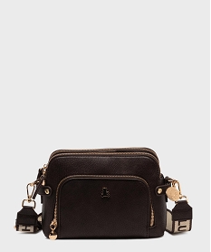 GEMO Sac en matière grainée avec deux bandoulières amovibles femme - LuluCastagnette[MISSING] marron standard