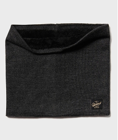 GEMO Tour de cou en maille avec doublure douillette homme Gris