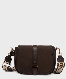 GEMO Sac besace avec deux bandoulières amovibles femme - LuluCastagnette[MISSING] marron fonce