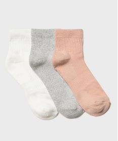 GEMO Chaussettes courtes épaisses fille (lot de 2) Rose