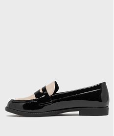 mocassins vernis bicolores bout amande femme noir vif mocassinsJ923201_3