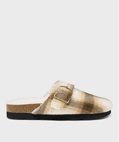 GEMO Chaussons sabots doublés sherpa femme - Roadsign Beige