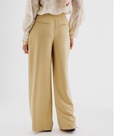 pantalon large et fluide avec liens a nouer femme beige pantalonsJ942101_3