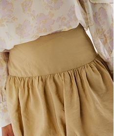 jupe courte et fluide forme boule femme beigeJ947501_3