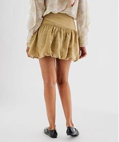 jupe courte et fluide forme boule femme beigeJ947501_4