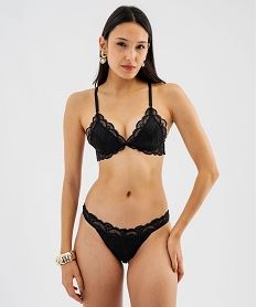 GEMO Soutien-gorge triangle push-up en dentelle noir standard