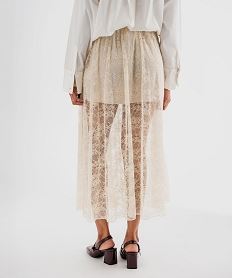 jupe midi en dentelle boheme femme jaune standardJ962201_4