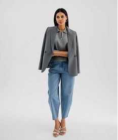 jean barrel taille haute femme bleuJ967501_4