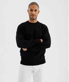 GEMO Pull en laine à manches raglan homme noir standard