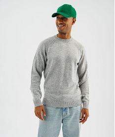 GEMO Pull en laine à manches raglan homme Gris