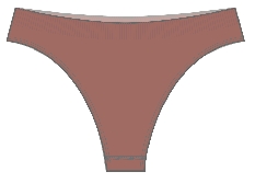 GEMO Tanga en maille côtelée femme marron standard