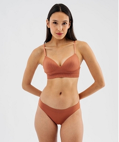 GEMO Culotte en maille extensible femme marron standard