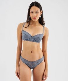GEMO Soutien-gorge à armatures forme corbeille en dentelle Gris