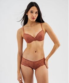 GEMO Soutien-gorge corbeille en dentelle à armatures marron standard